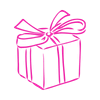 icône cadeau rose