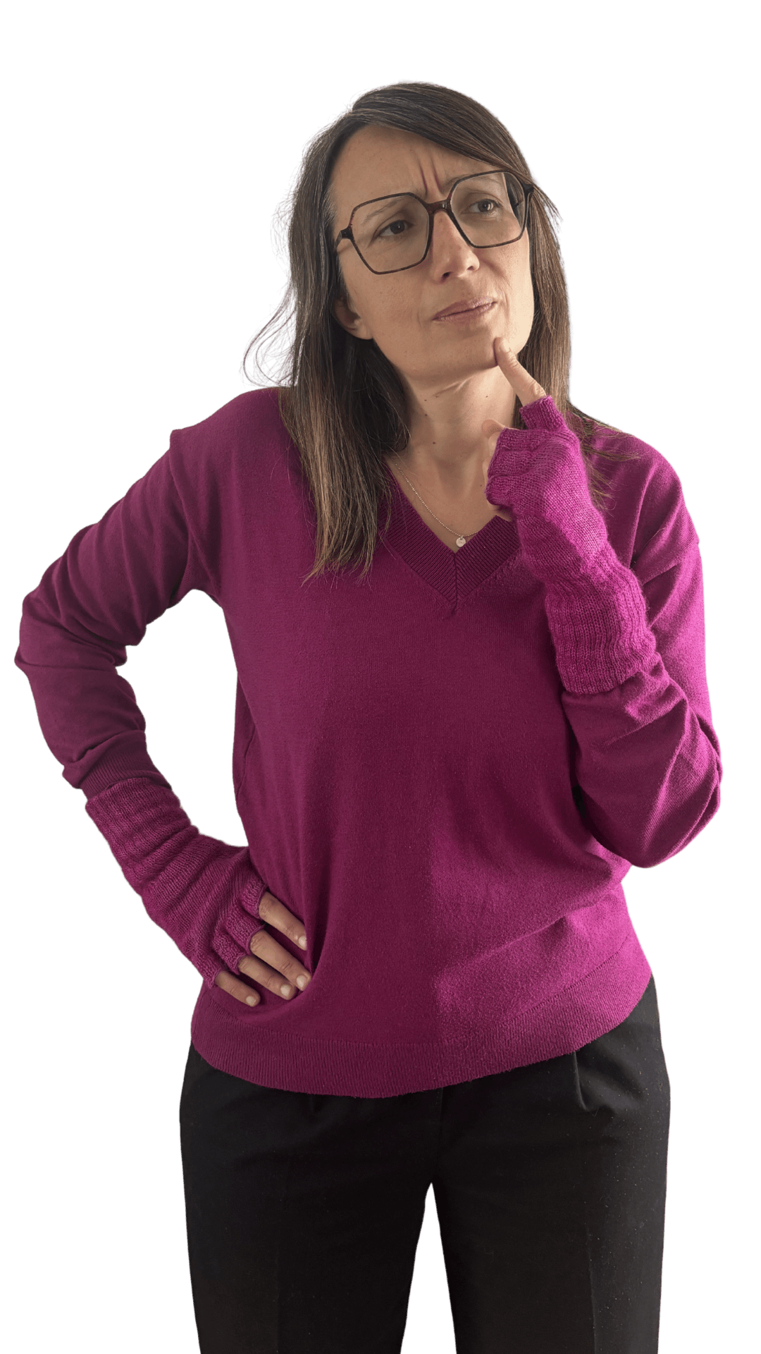 Vanessa Villeneuve qui se pose une question
